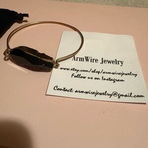 Gorgeous geode rock bangle bracelet